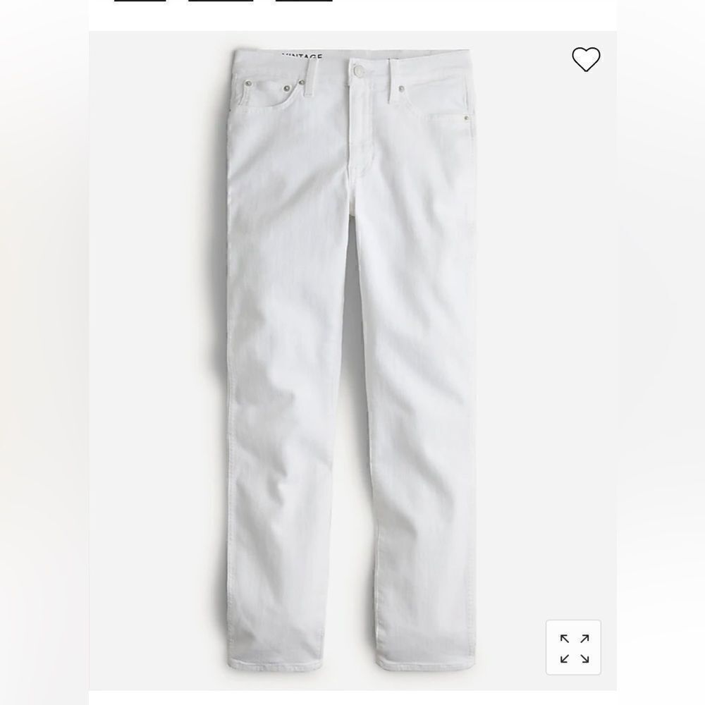 J. Crew 9" vintage slim-straight jean in white*